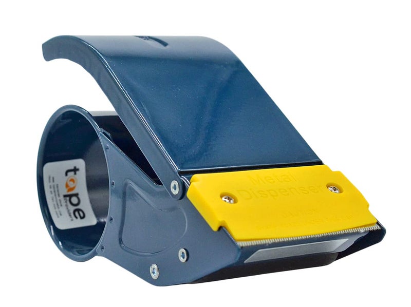 WOD Tape WOD Excell ET-366 Heavy Duty Metal Frame Filament Strapping Tape Dispenser: Fits 3 inch Wide, Blue - Image 1